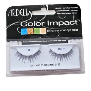 Ardell Black Blue False Eyelashes enhances Brown Eyes